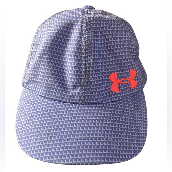 Under Armour girl youth baseball hat OSFM or OSFA purple gray neon orange logo - Picture 1 of 7
